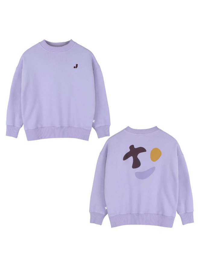 Happy bird sweater - Soft lila