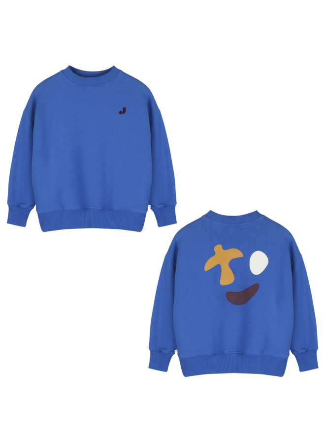 Happy bird sweater - Cobalt blue