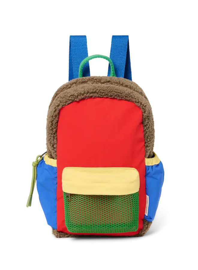 Patchwork mini backpack - Fiery red