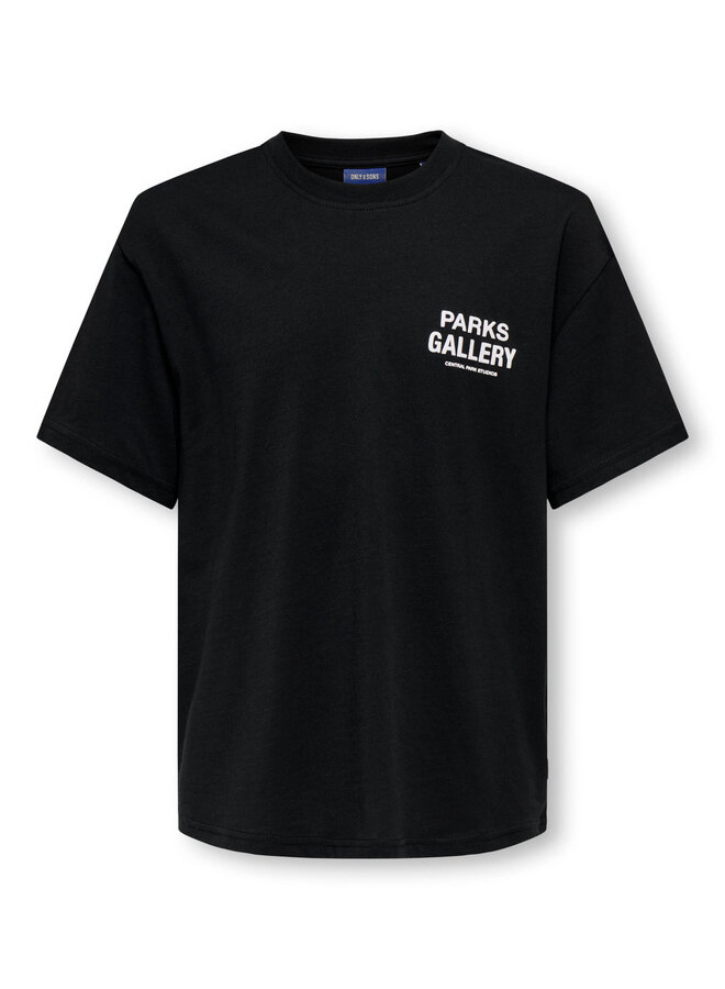 ONLY & SONS Junior - Parks gallery relax tee - Black/Central park studio