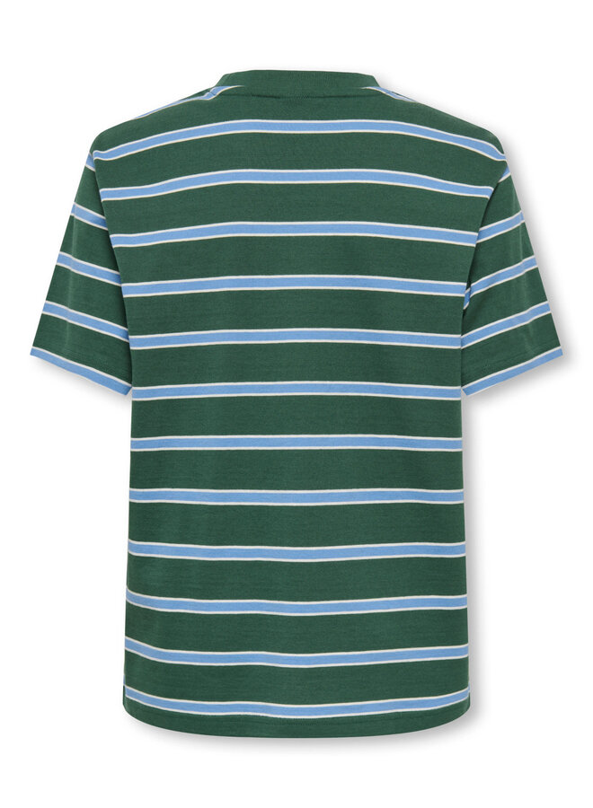 ONLY & SONS Junior - Dawson stripe tee - Pineneedle blue jasper/Egret