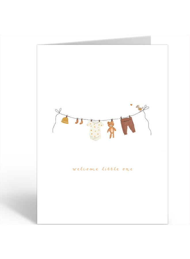 Nadine Illustraties - Kaart - Welcome Little Girl - A106