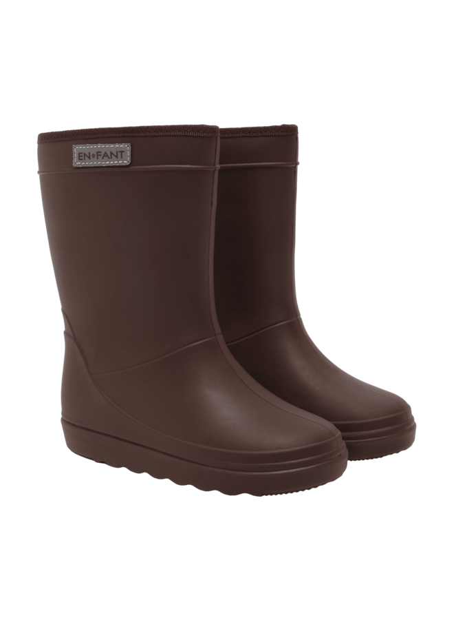 Thermo boots solid - Coffee bean