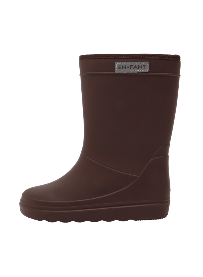 Enfant - Thermo boots solid - Coffee bean