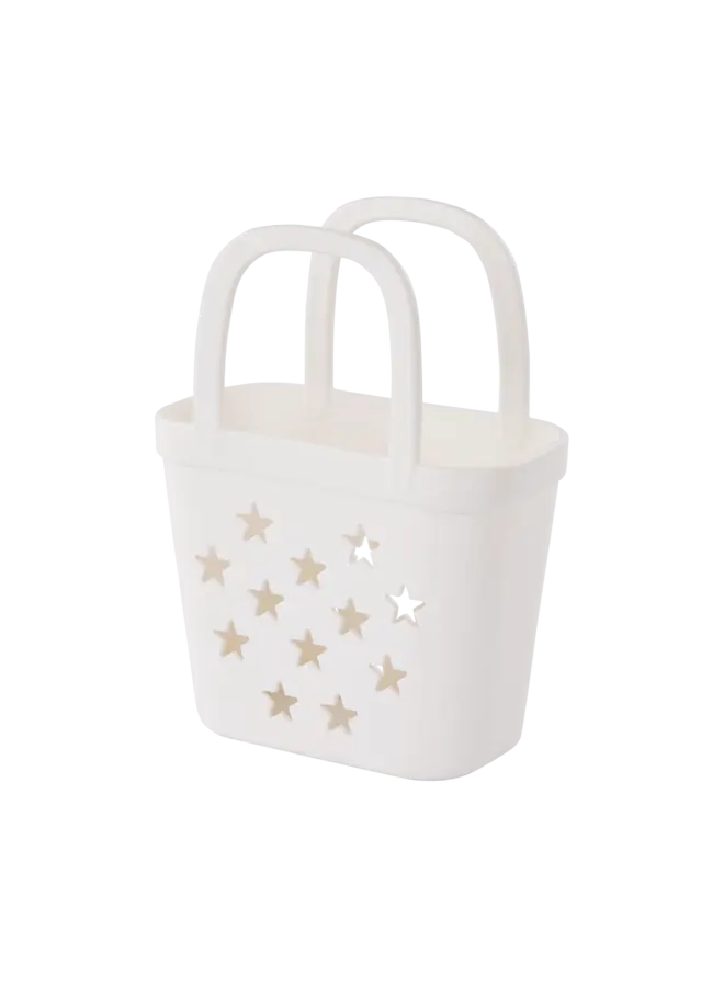 LullaBaby - 3 baby bath dolls in a basket playset - White