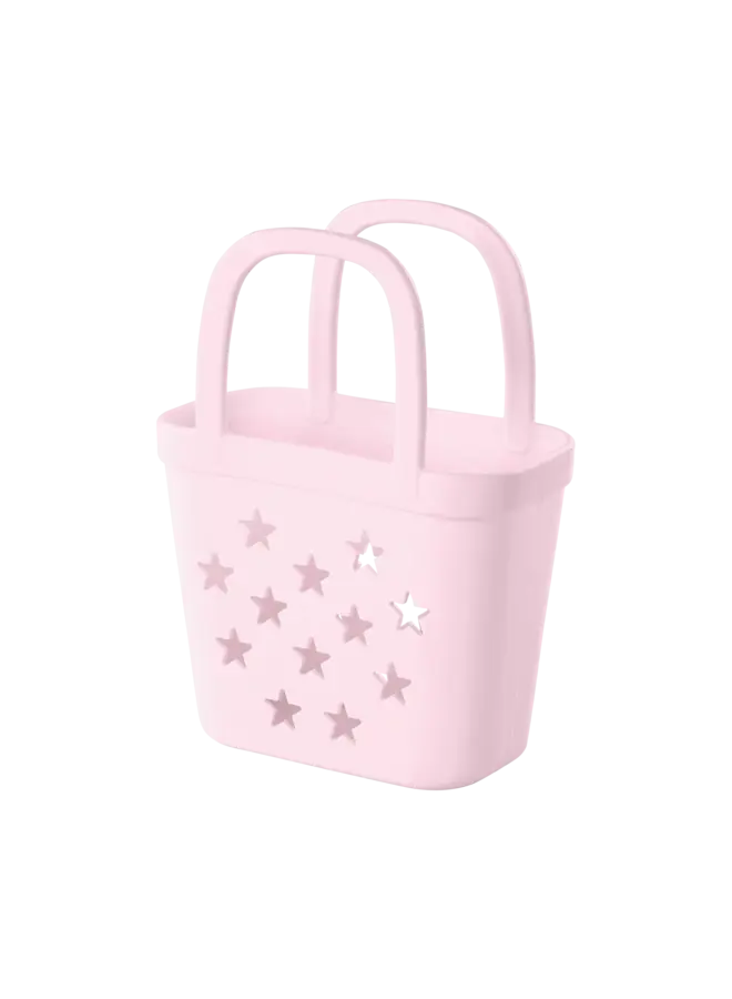 LullaBaby - 3 baby bath dolls in a basket playset - Pink