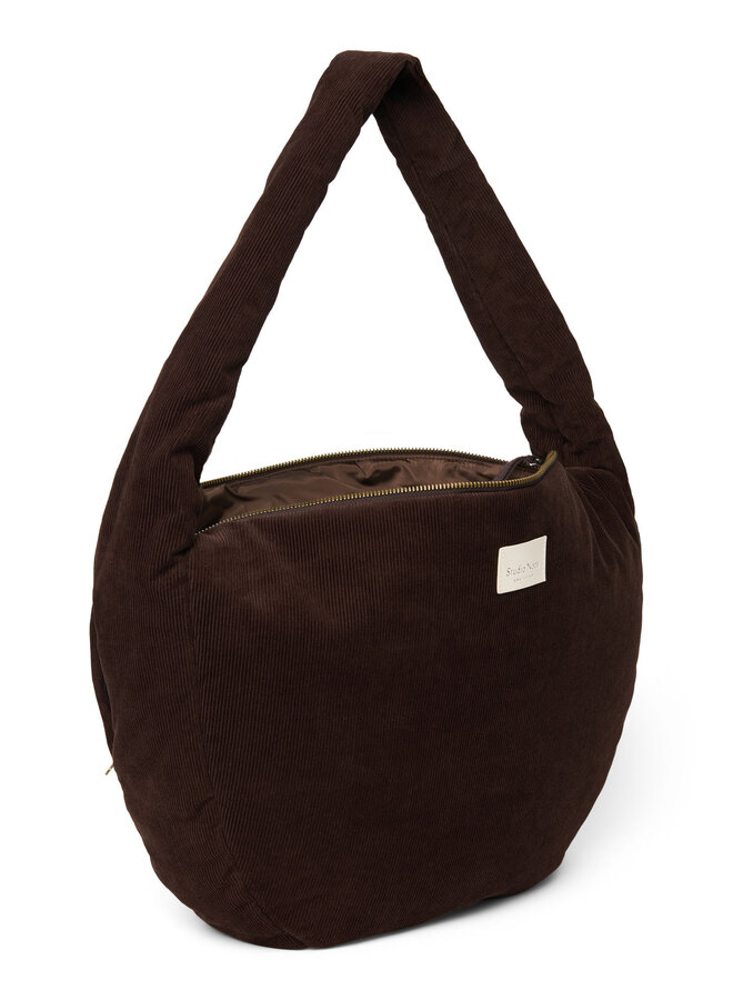 Studio Noos - Rib puffy cross body bag - Dark brown