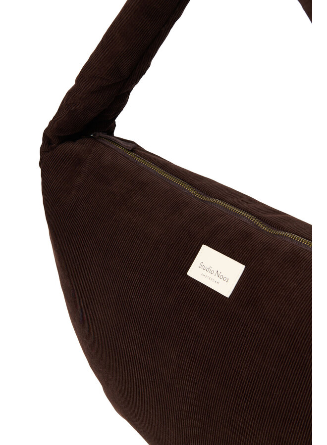 Studio Noos - Rib puffy cross body bag - Dark brown