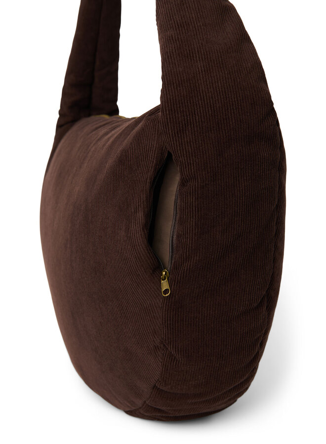 Studio Noos - Rib puffy cross body bag - Dark brown