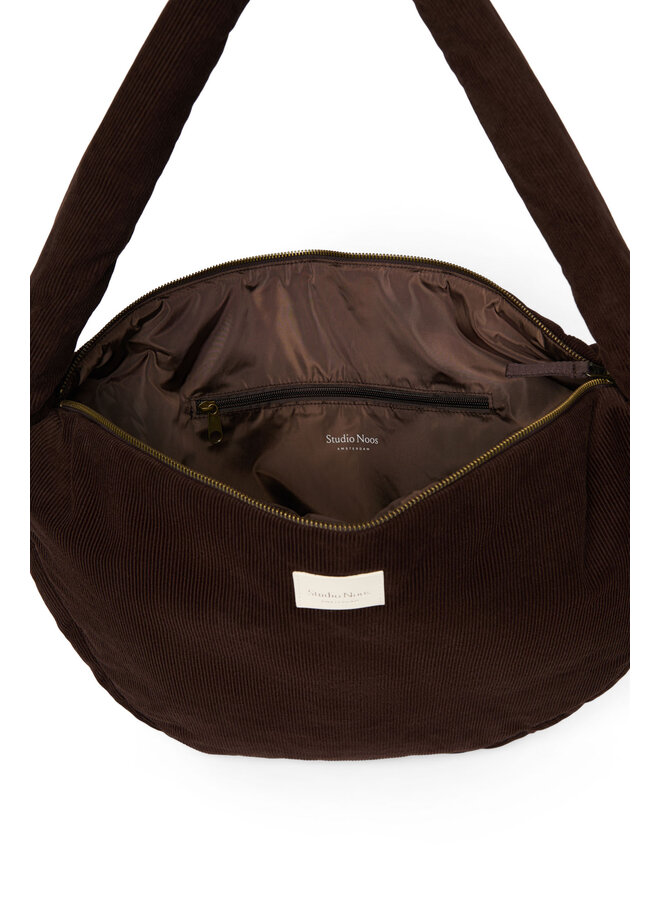 Studio Noos - Rib puffy cross body bag - Dark brown