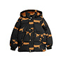 Mini Rodini - Dog aop hooded puffer - Black