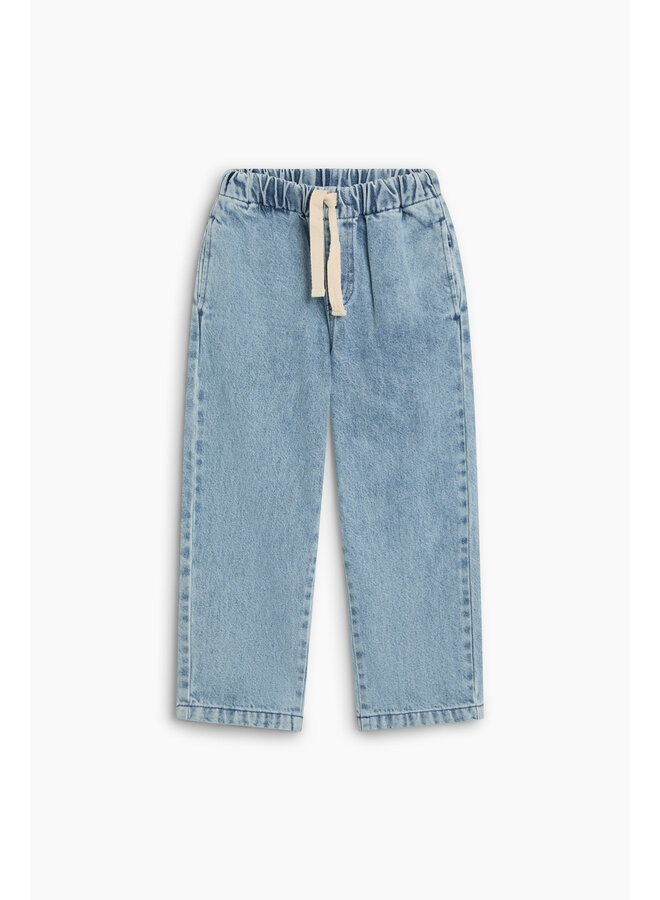 The New Society - Ridge denim trouser - Mid blue denim