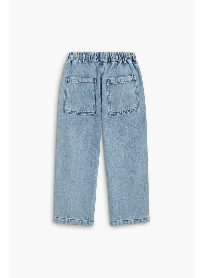 The New Society - Ridge denim trouser - Mid blue denim