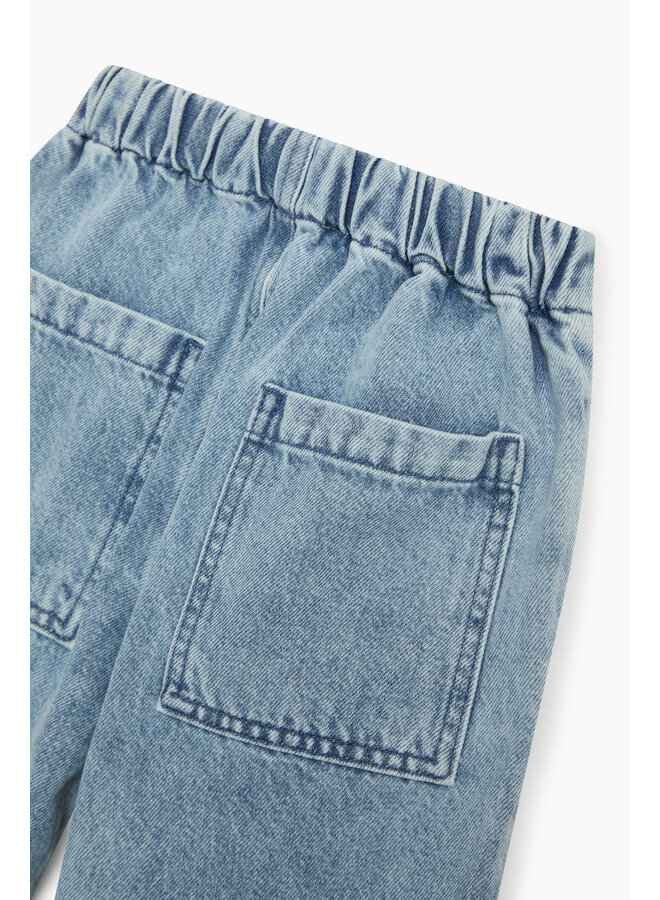 The New Society - Ridge denim trouser - Mid blue denim