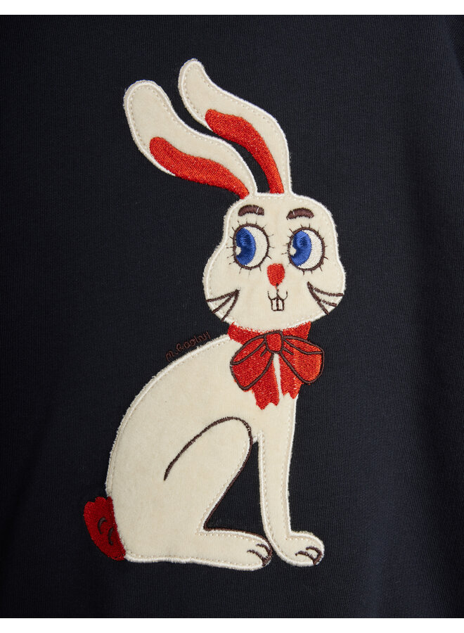 Mini Rodini - Rabbit application sweatshirt - Black