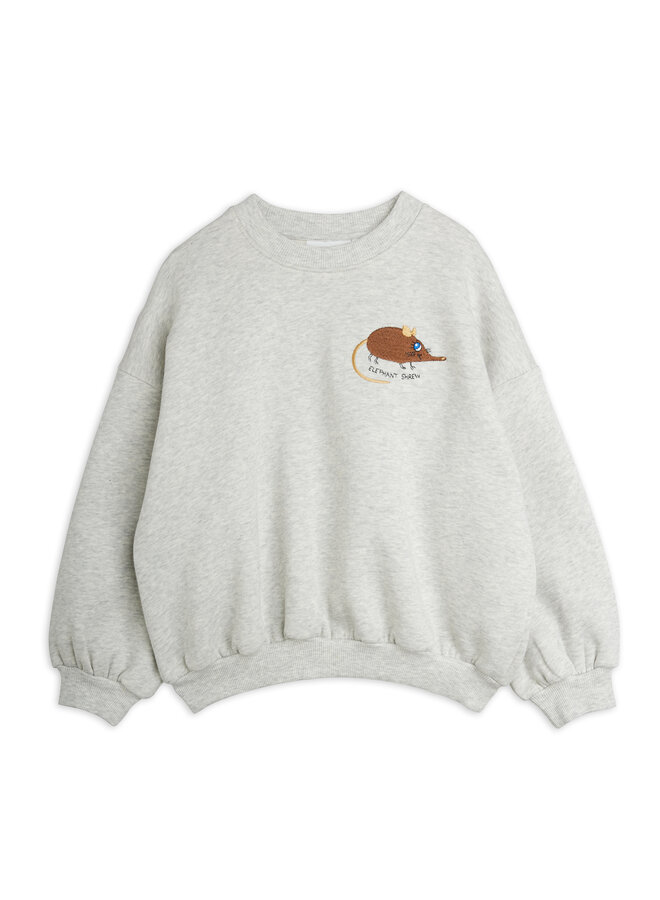 Mini Rodini - Elephant shrew emb sweatshirt - Grey melange