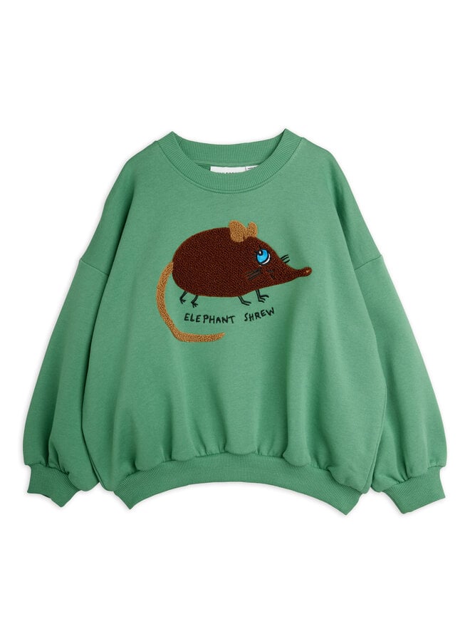 Elephant shrew chenille sweatshirt - Green