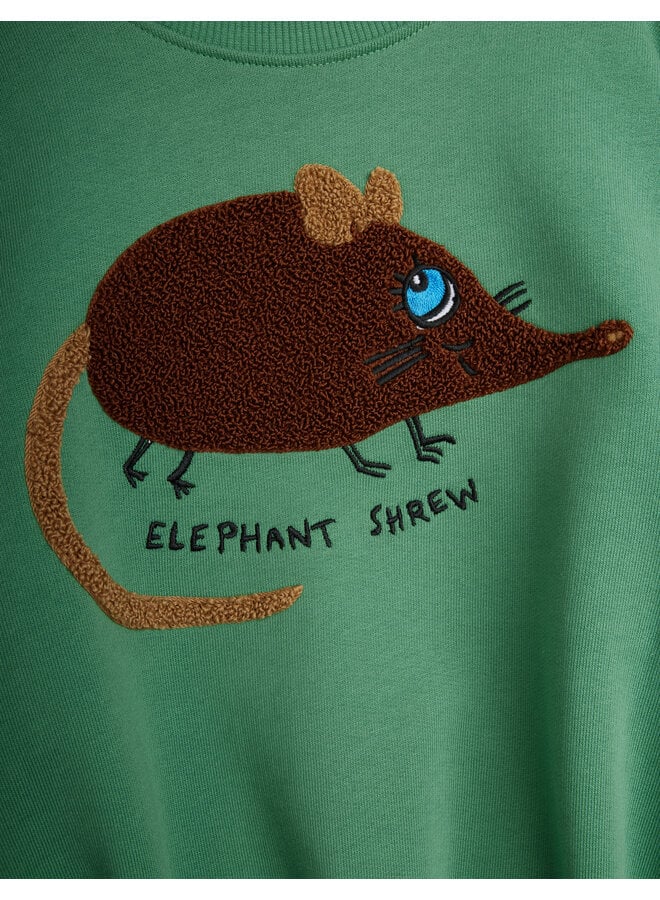 Mini Rodini - Elephant shrew chenille sweatshirt - Green