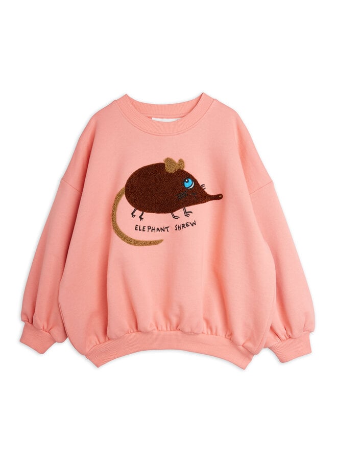 Elephant shrew chenille sweatshirt - Pink