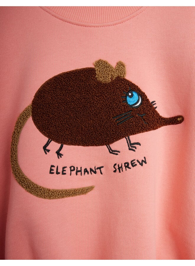 Mini Rodini - Elephant shrew chenille sweatshirt - Pink