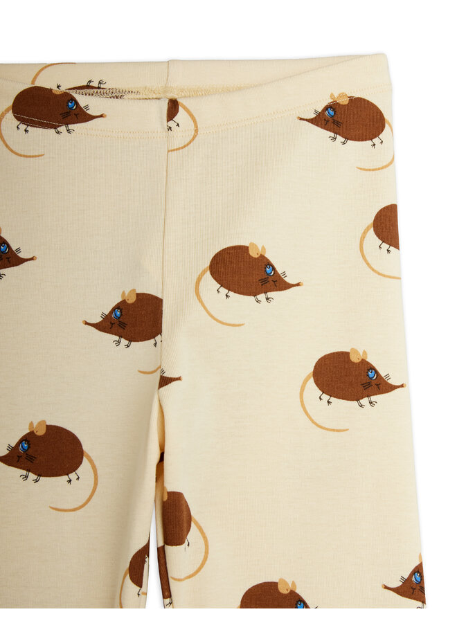Mini Rodini - Elephant shrew aop leggings - Beige