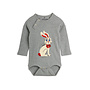 Mini Rodini - Rabbit application ls body - Grey melange