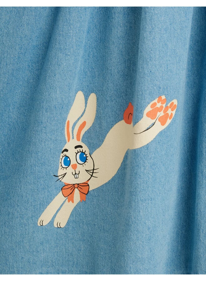 Mini Rodini - LW denim rabbit sp woven dress - Blue