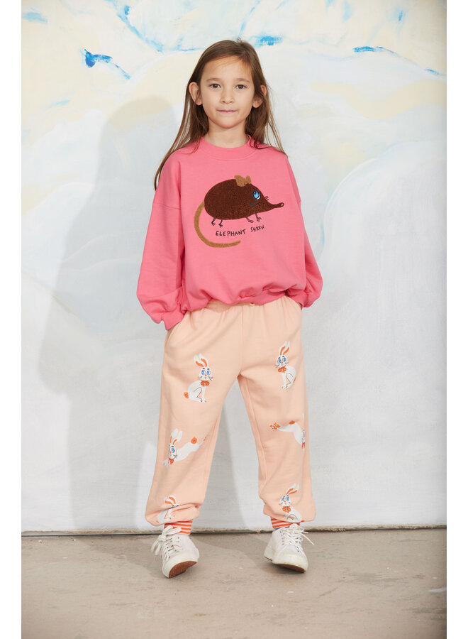 Mini Rodini - Elephant shrew chenille sweatshirt - Pink