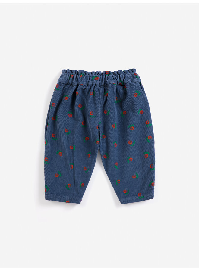 Bobo Choses - Stamp bloom all over corduroy pants - Navy blue