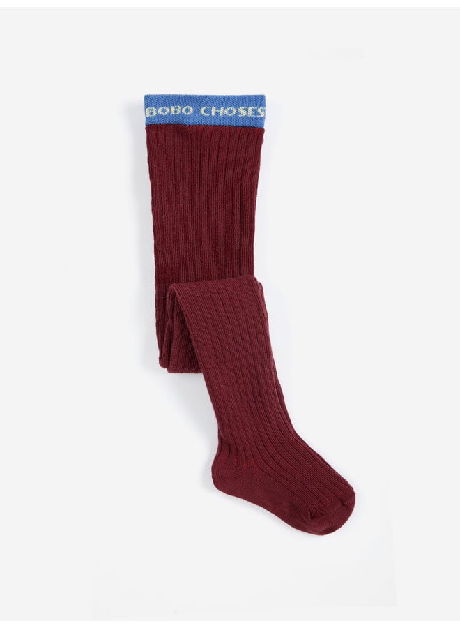 Bobo Choses ribbed tights - Red