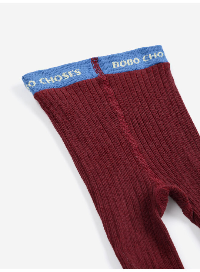 Bobo Choses - Bobo Choses ribbed tights - Red