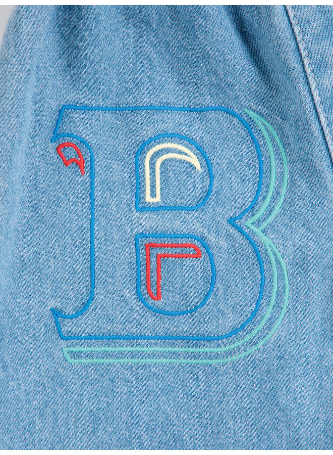 Bobo Choses - B.C. embossed denim pants - Blue