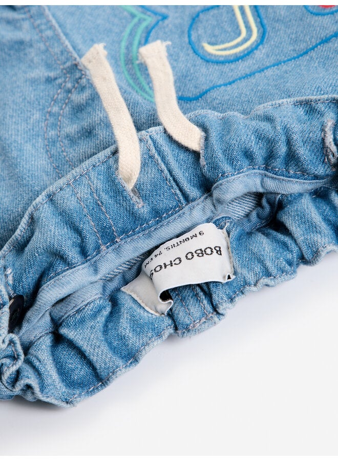 Bobo Choses - B.C. embossed denim pants - Blue