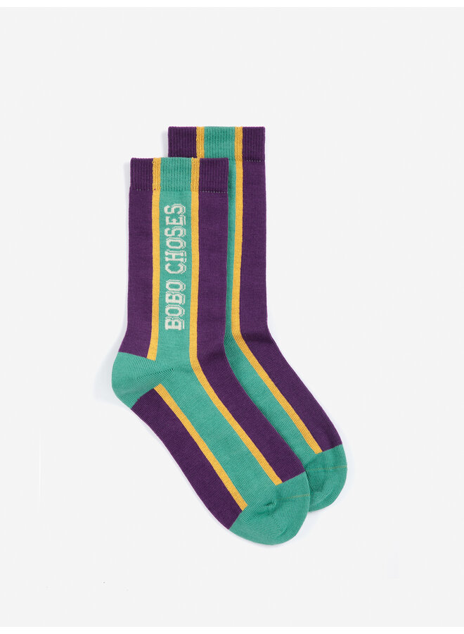 Bobo Choses - Bobo Choses embossed extralong socks - Violet