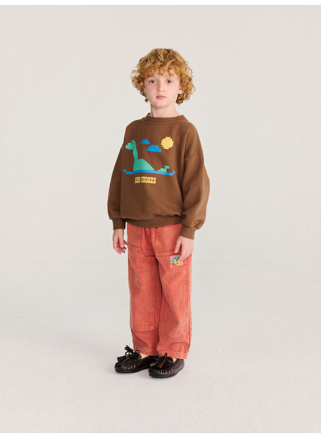 Bobo Choses - Lake monster sweatshirt - Dark brown