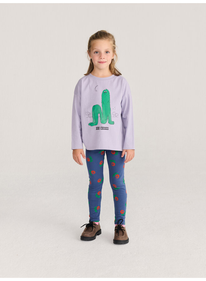 Bobo Choses - Stamp bloom all over leggings - Navy blue