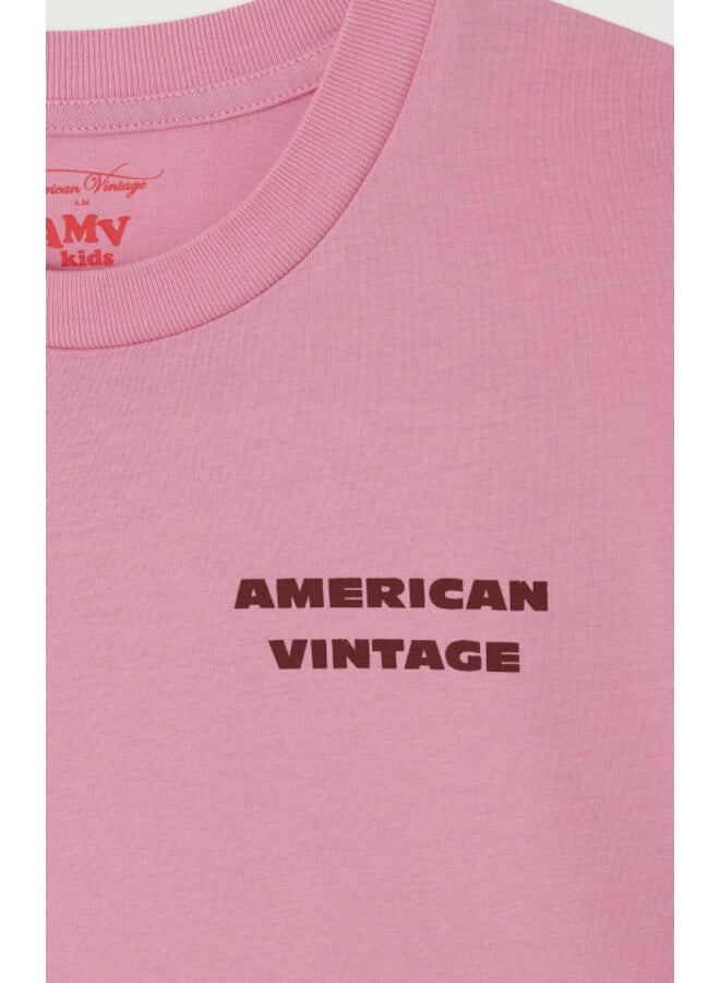 American Vintage - Fizvalley t-shirt ML - Barbe a papa vintage