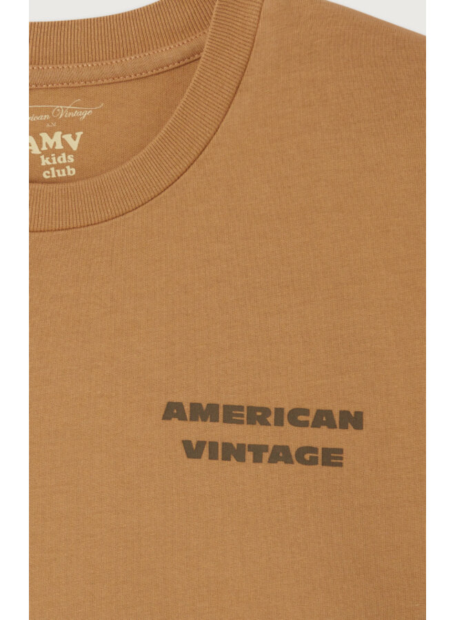 American Vintage - Fizvalley t-shirt ML - Beure de cacahuete vintage