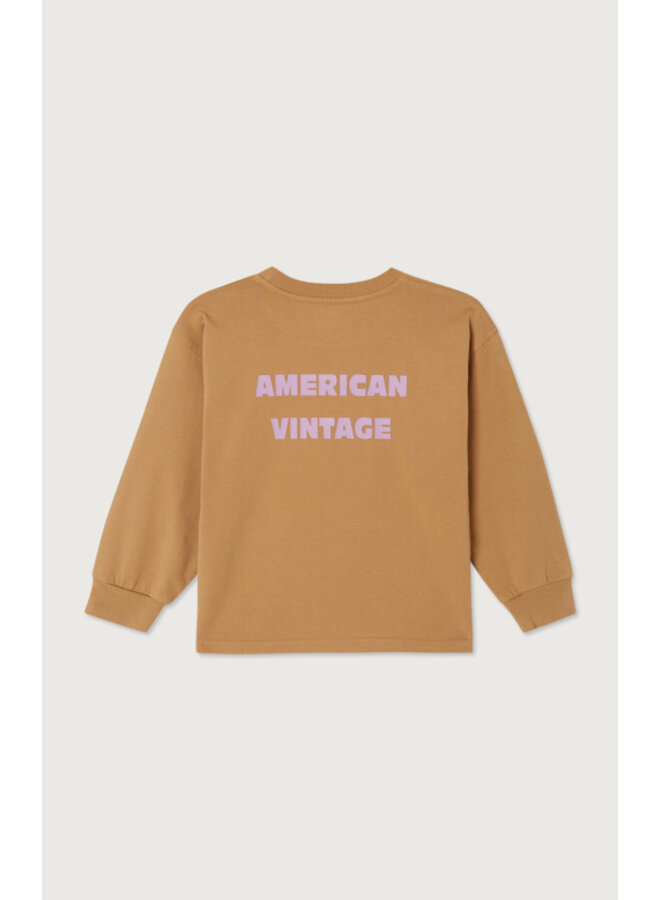 American Vintage - Fizvalley t-shirt ML - Beure de cacahuete vintage