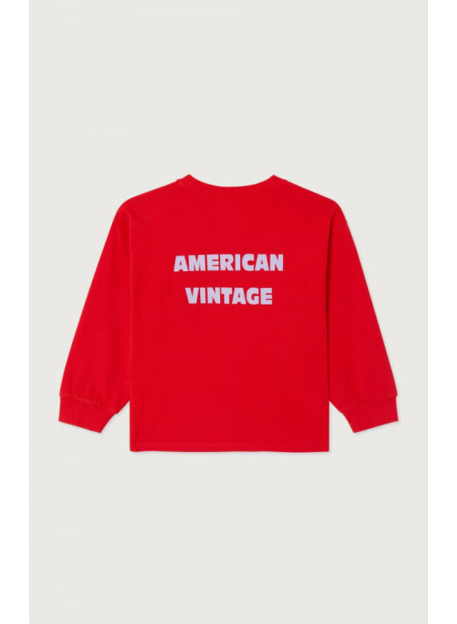 American Vintage - Fizvalley t-shirt ML - Fraise vintage