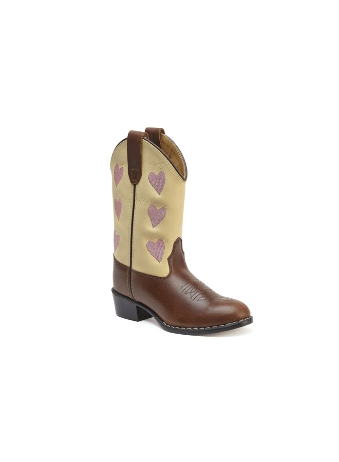 Bootstock - Hearts creme boots - Brown