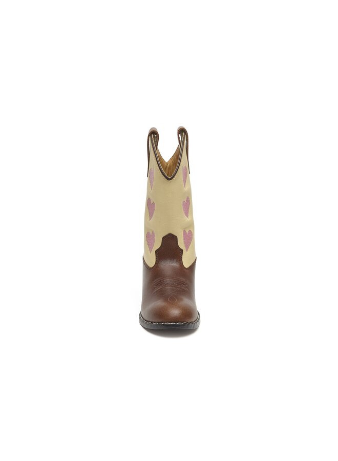 Bootstock - Hearts creme boots - Brown
