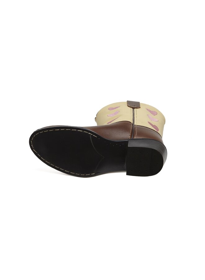 Bootstock - Hearts creme boots - Brown