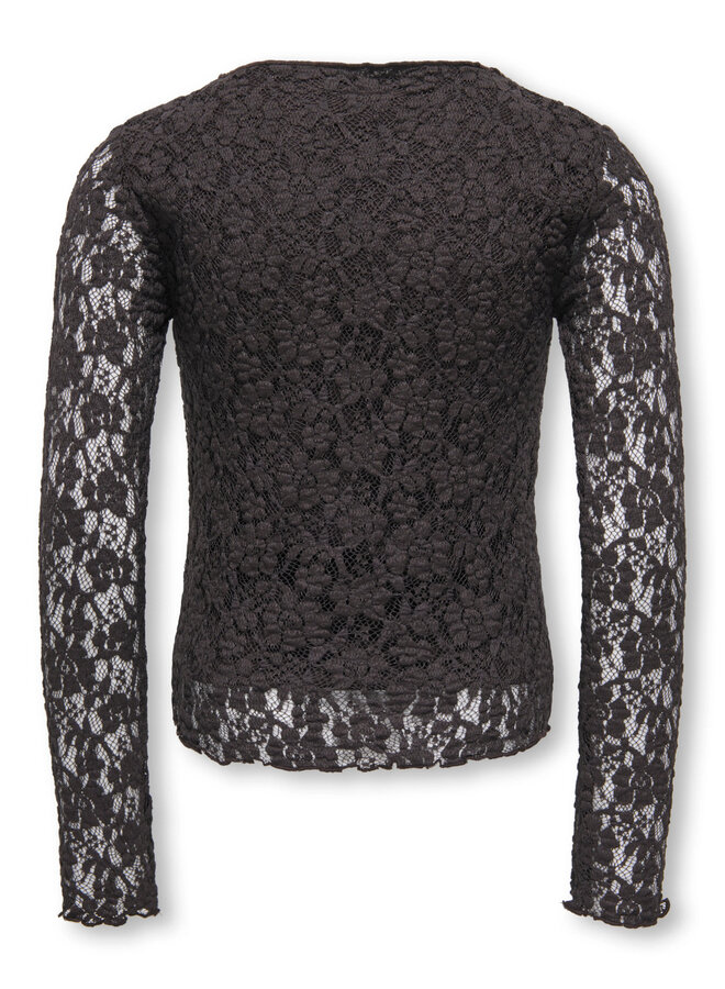 Kids Only - Leika lace top - Black coffee