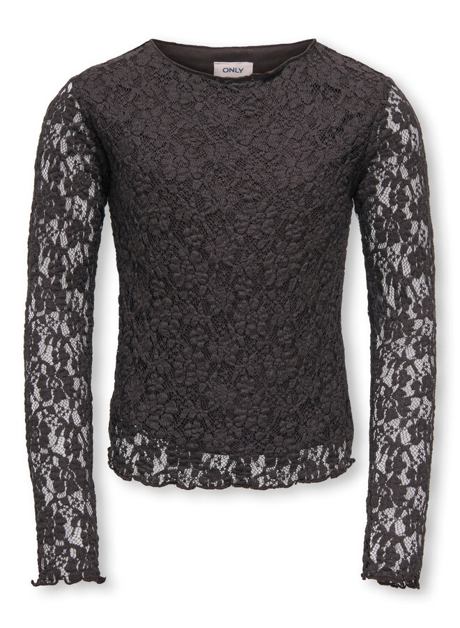 Kids Only - Leika lace top - Black coffee