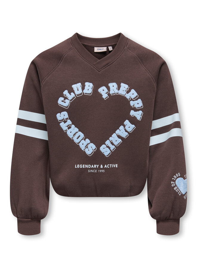 Kids Only - Coletta v-neck print sweat - Coffee bean club