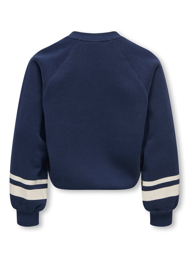 Kids Only - Coletta v-neck print sweat - Navy blazer love