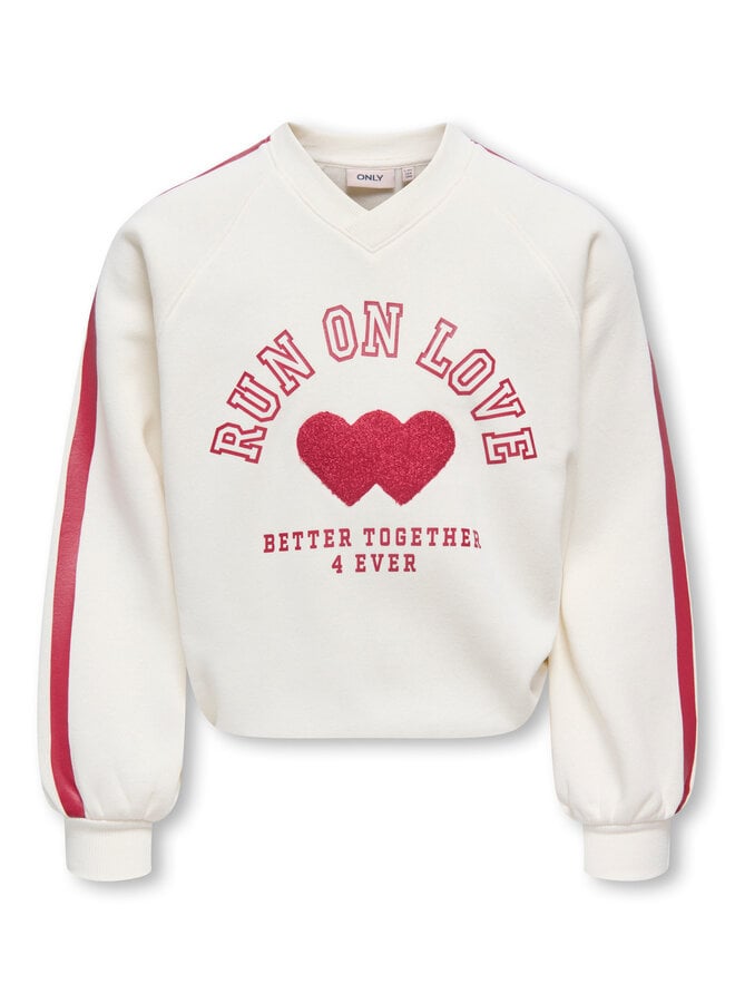 Coletta v-neck print sweat - Tofu heart
