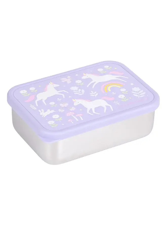A Little Lovely Company - RVS lunch box - Unicorn dreams