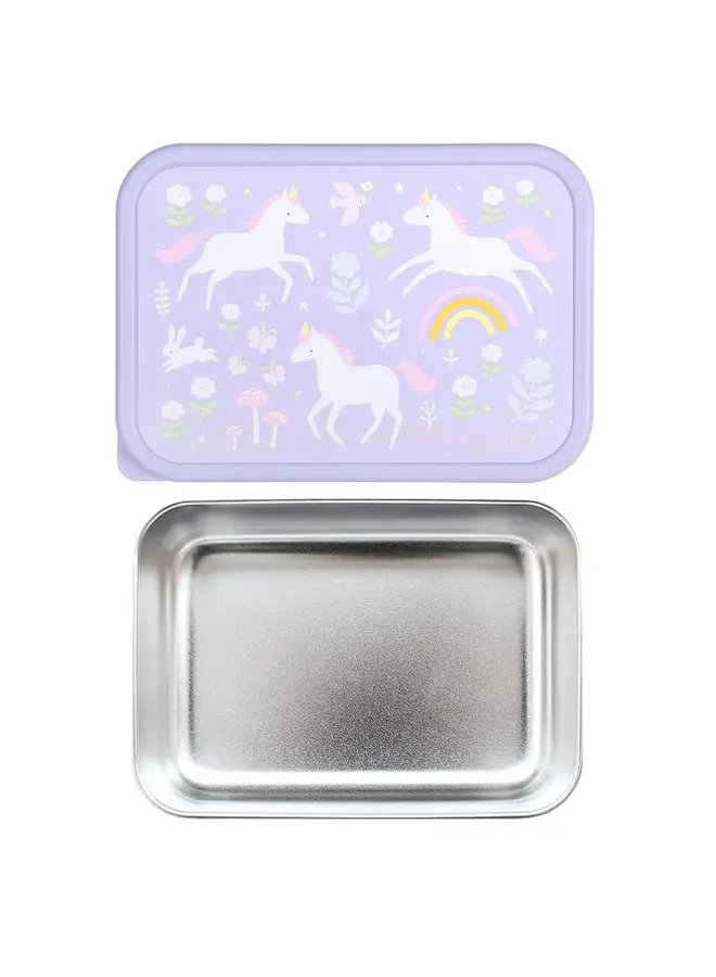 A Little Lovely Company - RVS lunch box - Unicorn dreams